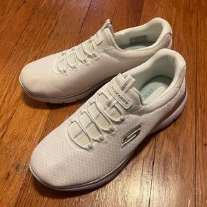 Skechers Women's Summits Cool Classic Wide Width Athletic Memory Foam Sneakers